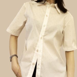 Camicia bianca con brillantini