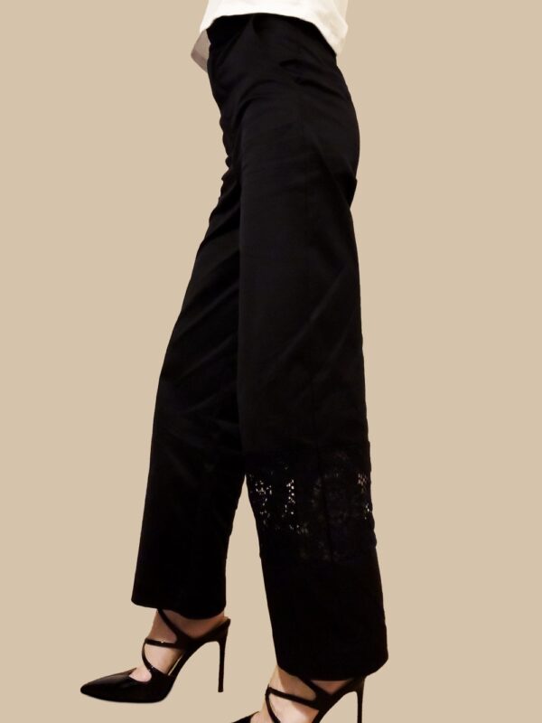 Pantalone nero pizzo - immagine 2