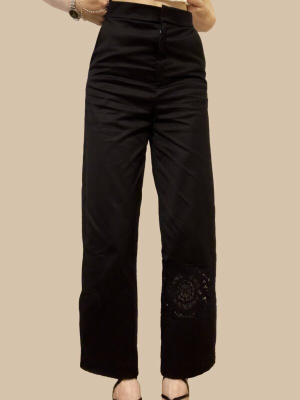 Pantalone nero pizzo